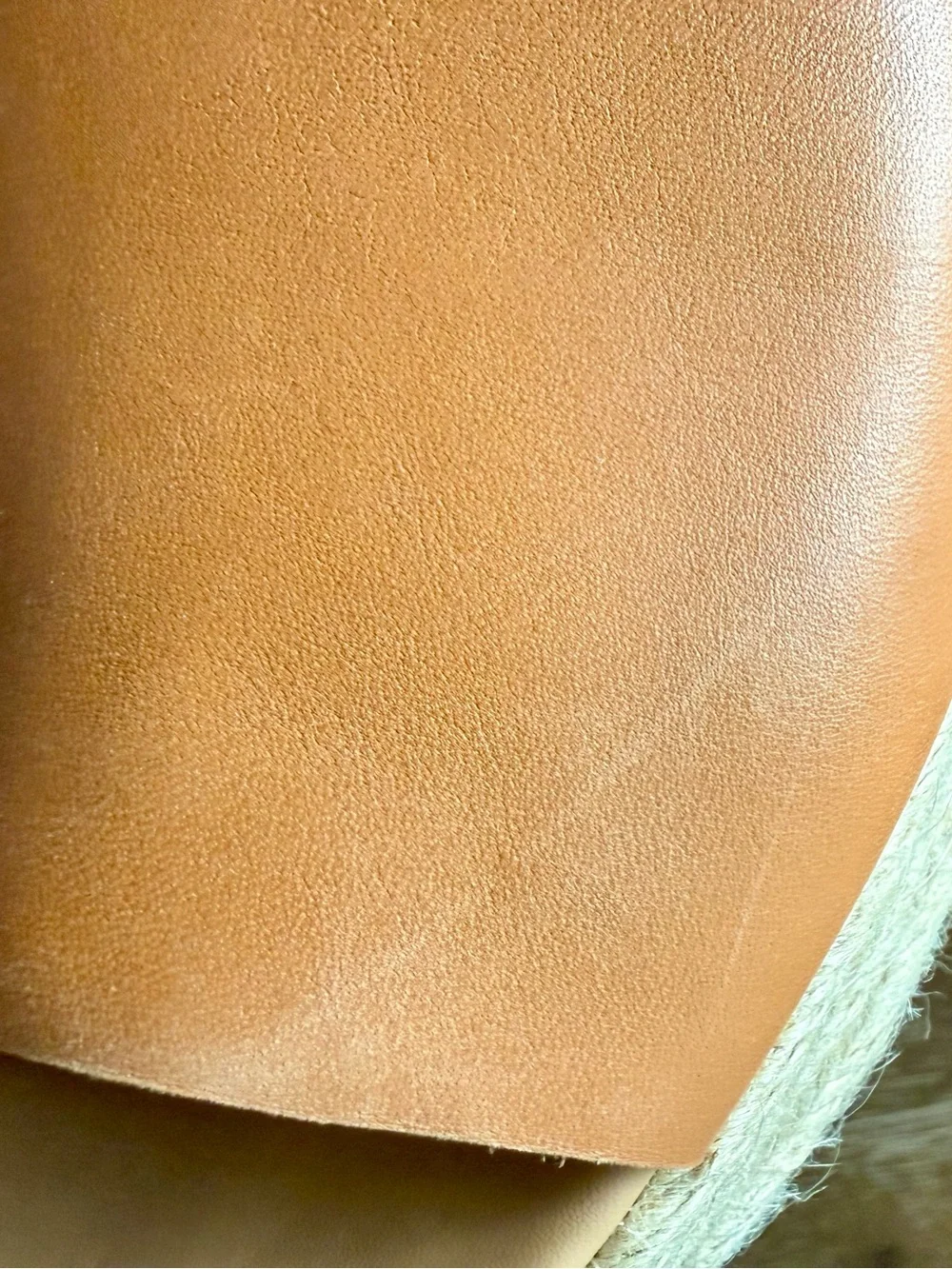 Soludos Tan Leather Espadrille Slide Mules